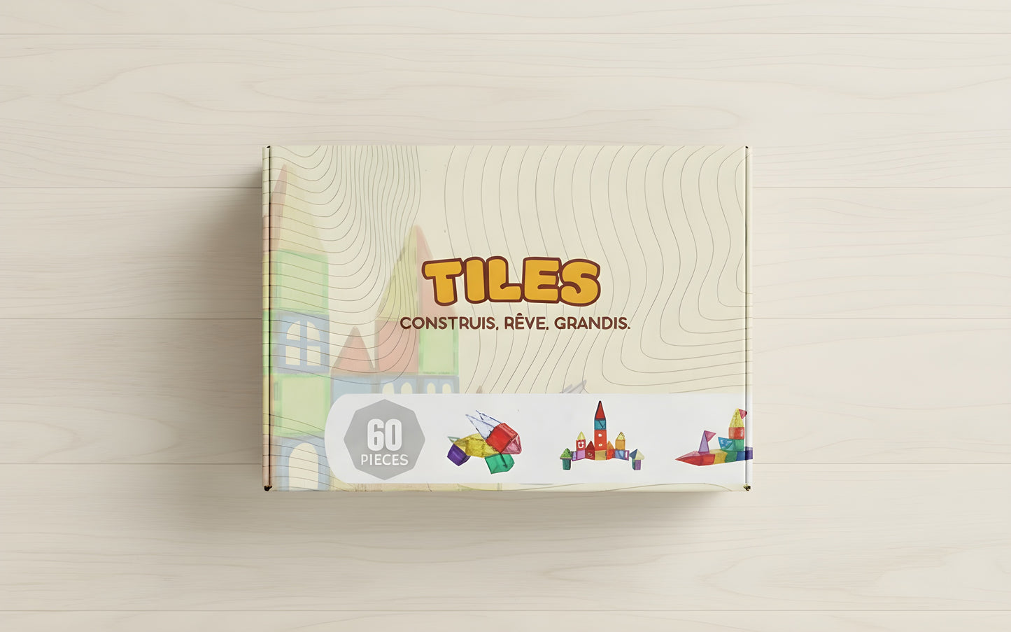 TILES – Jeu de construction magnétique 3D pour enfants (Set créatif)