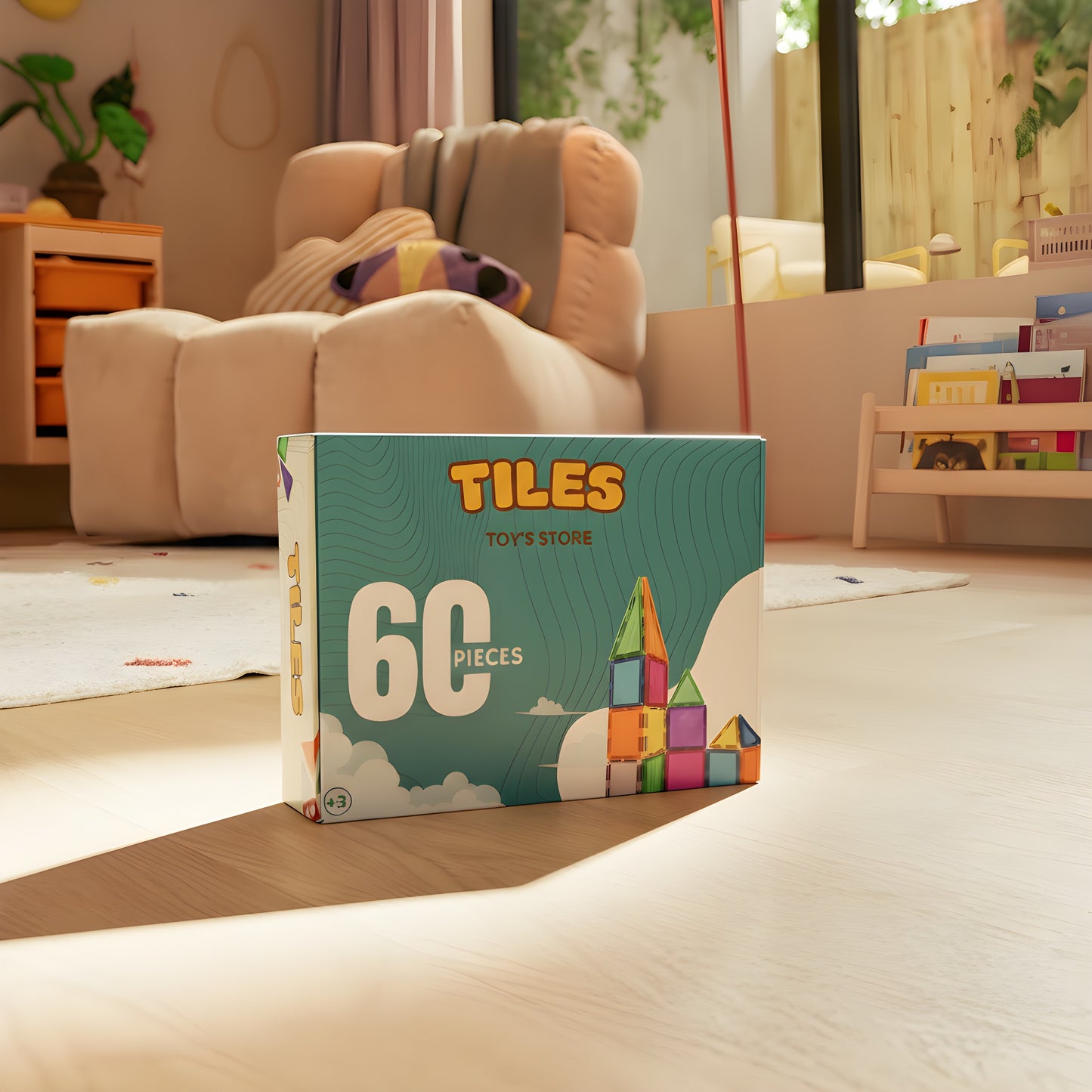 TILES – Jeu de construction magnétique 3D pour enfants (Set créatif)