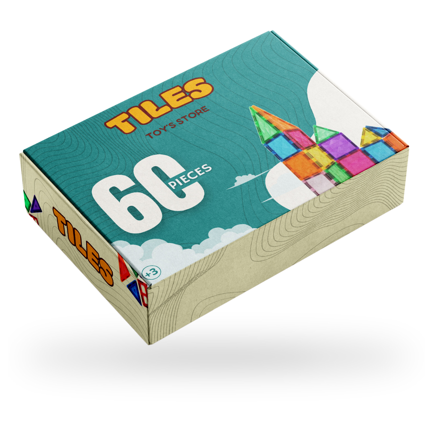TILES – Jeu de construction magnétique 3D pour enfants (Set créatif)