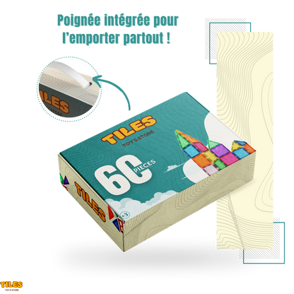 TILES – Jeu de construction magnétique 3D pour enfants (Set créatif)